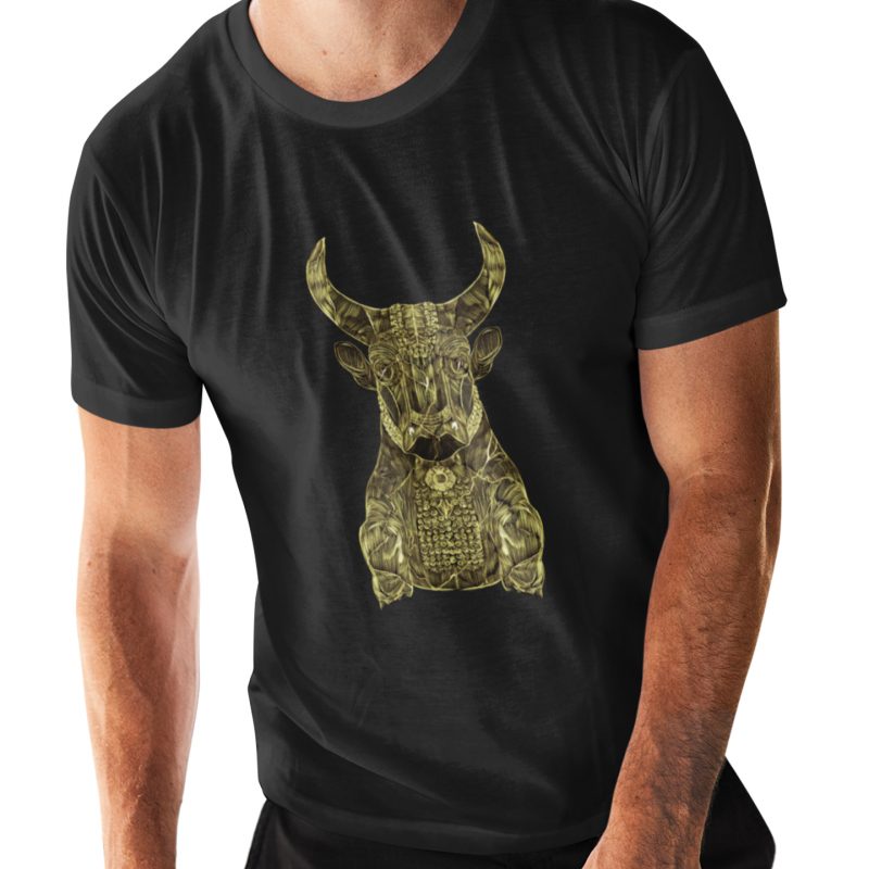 Bull head Achaemenid golden t-shirt