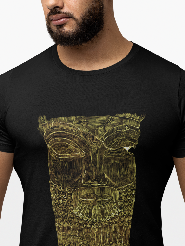 Ancient Persian Achaemenid Empire Face Relief golden t-Shirt