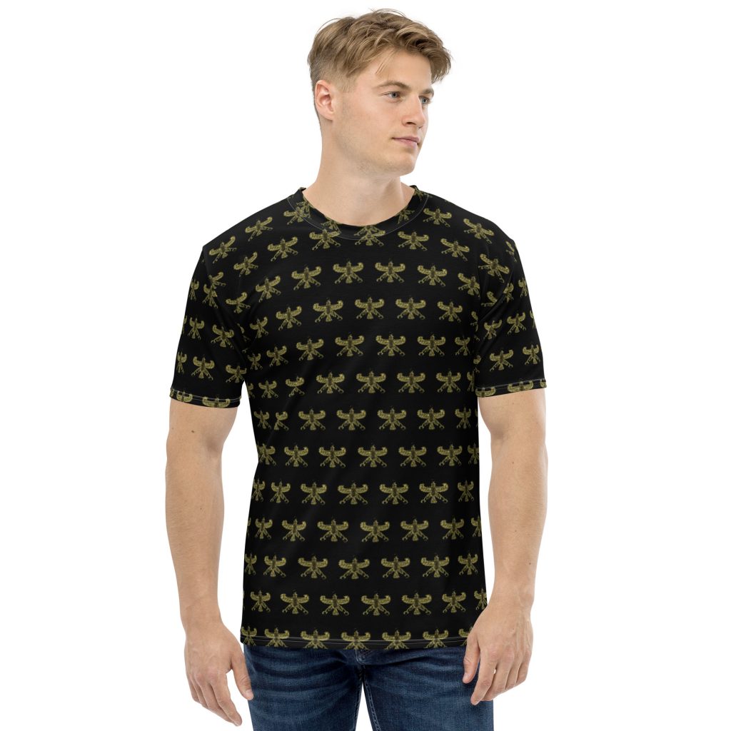 Achaemenid Persian Empire Flag Golden Pattern Men's t-shirt