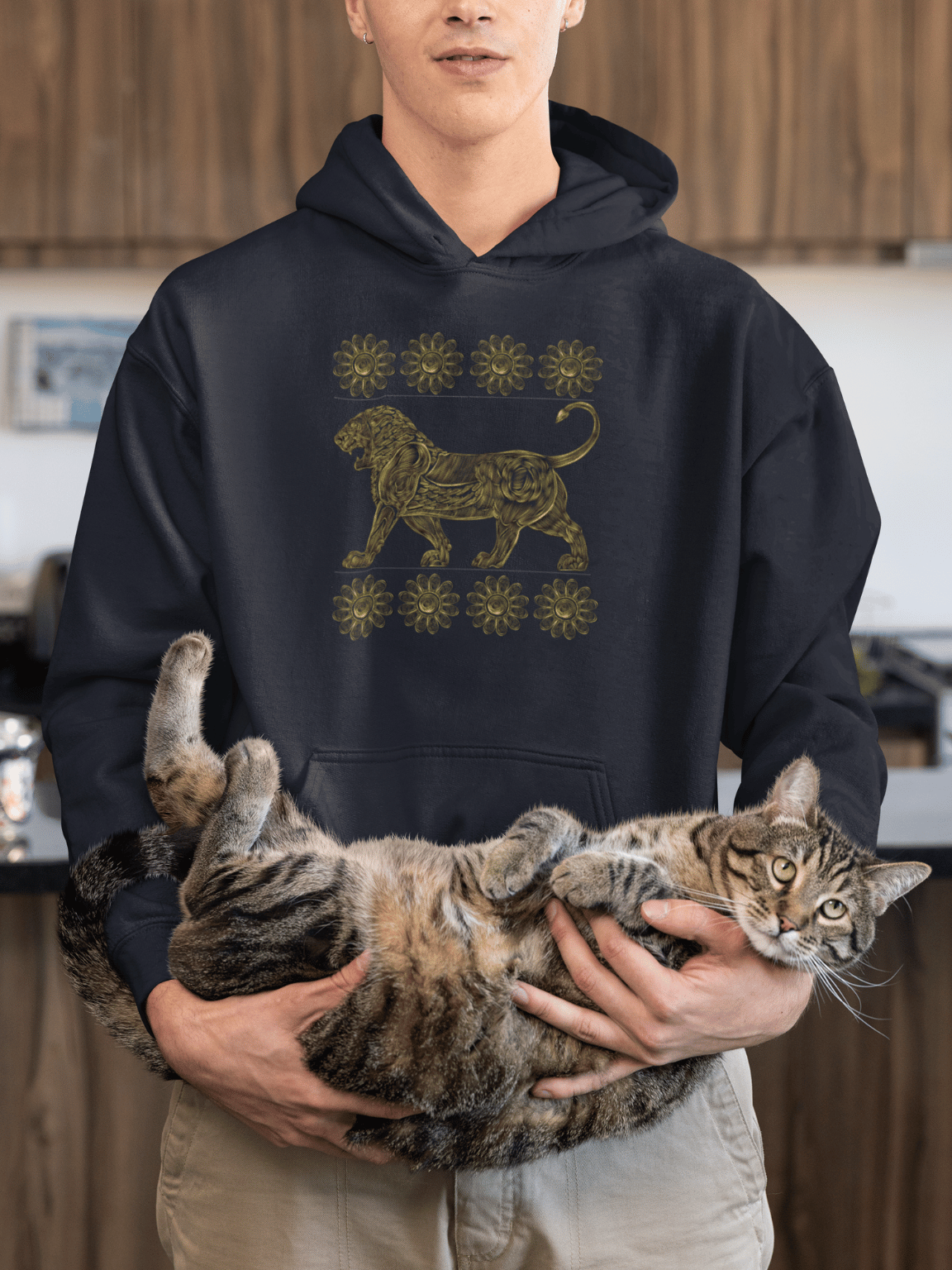 Achaemenid Lion and Lotus Hoodie
