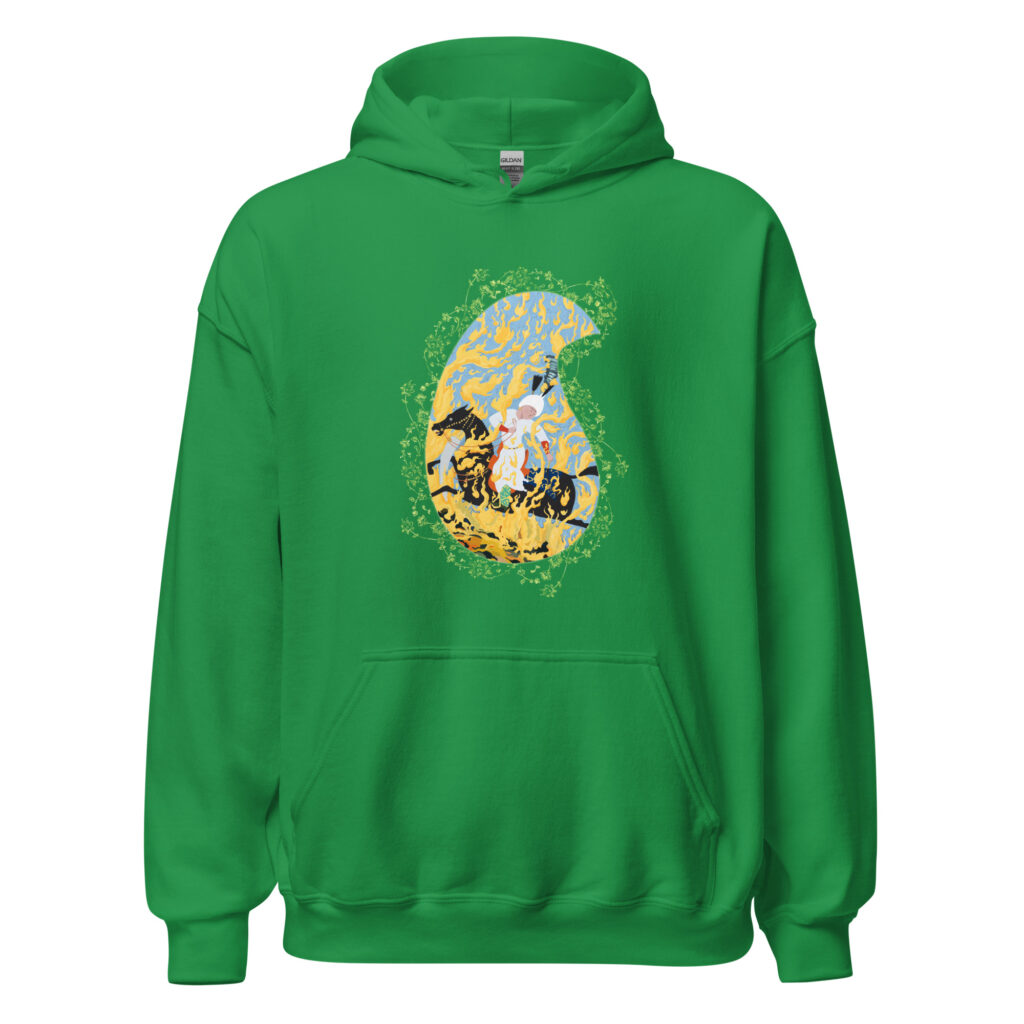 Siyavush Passes Through the Fire – Persian Mythology Hoodie