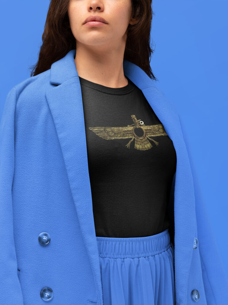 Faravahar Golden T-Shirt – Timeless Persian Symbol