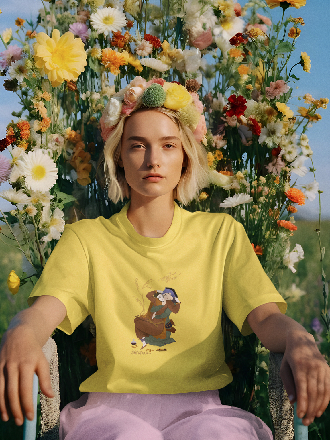 Lovers Miniature T-Shirt | Persian Art-Inspired Tee