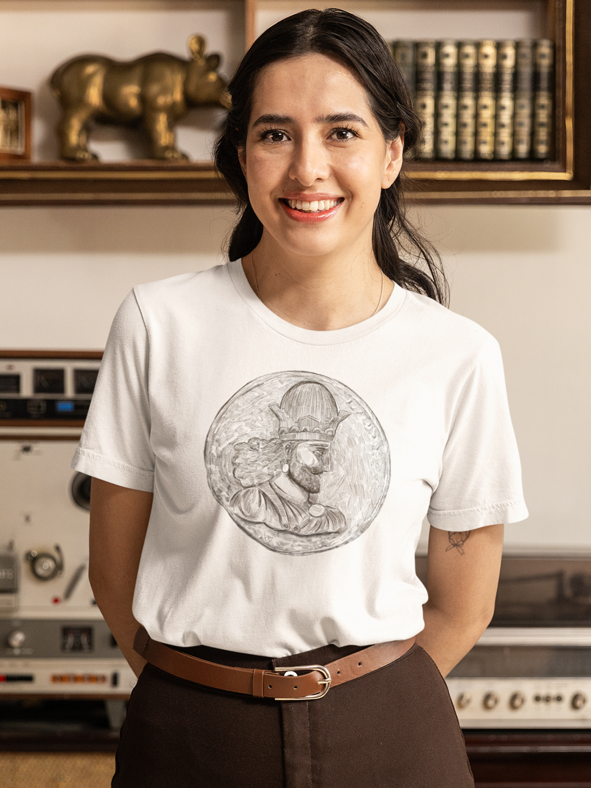 King of Kings Shapur II T-Shirt – Iconic Persian Coin Design