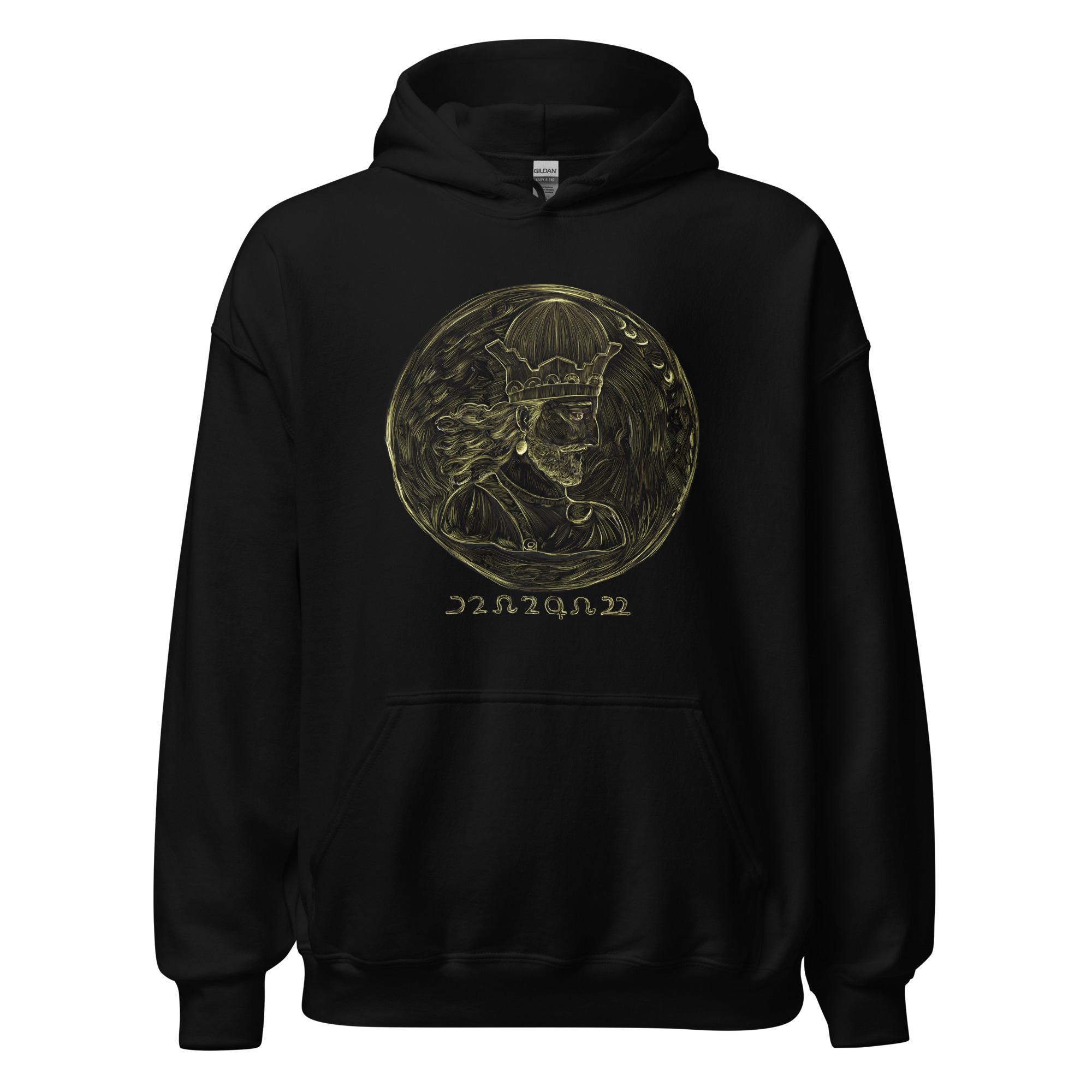Shapur II – The King of Kings Golden Man Hoodie – Powerful and Majestic
