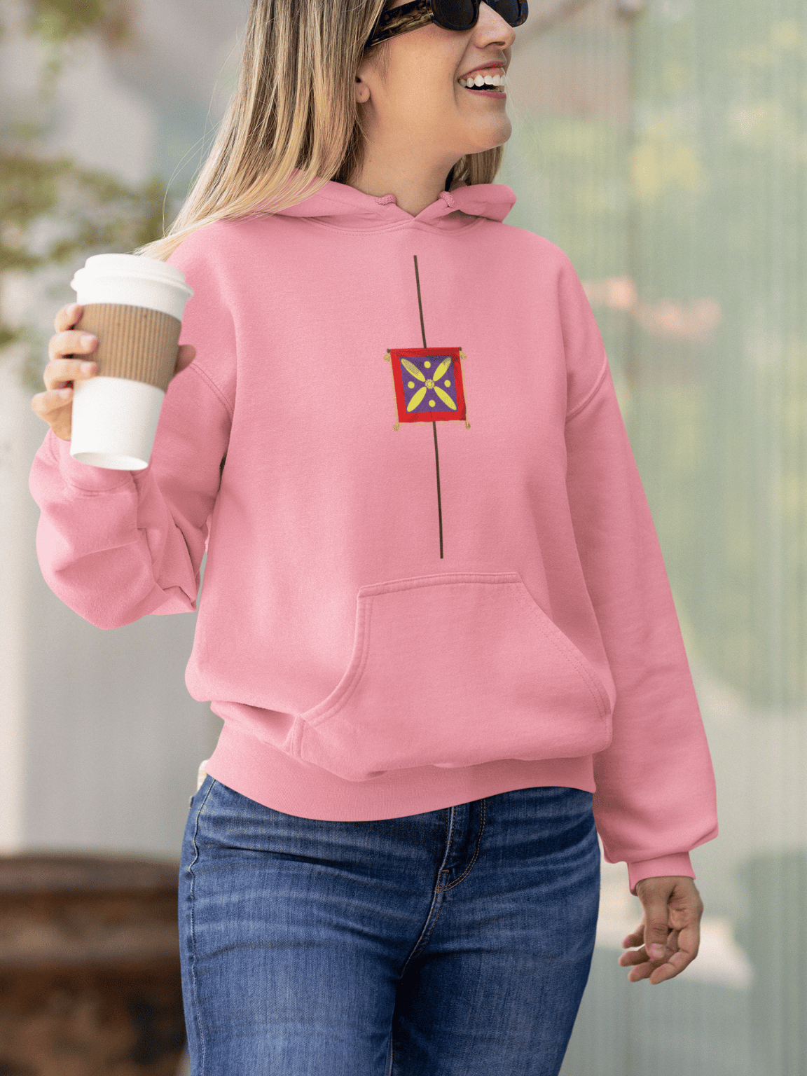 Derafsh Kaviani hoodie with legendary sasanian banner design