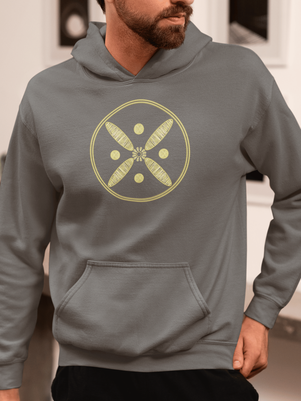 Derafsh Kaviani hoodie with legendary sasanian banner design